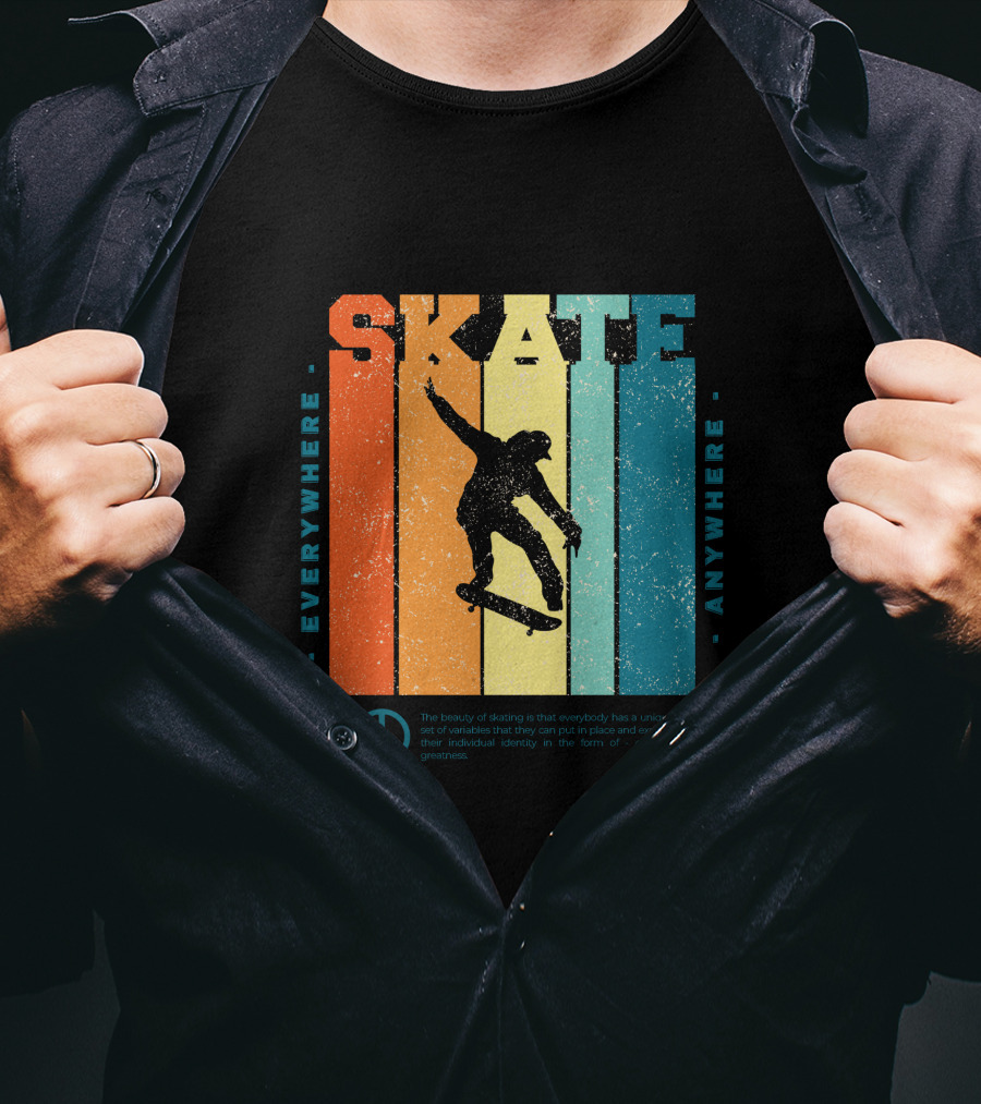 SKATE Everywhere Anywhere Peace T-Shirt
