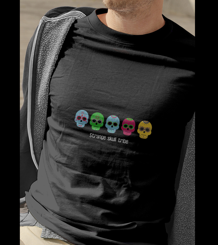 Strange Skull Tribe Colorful Skulls T-Shirt