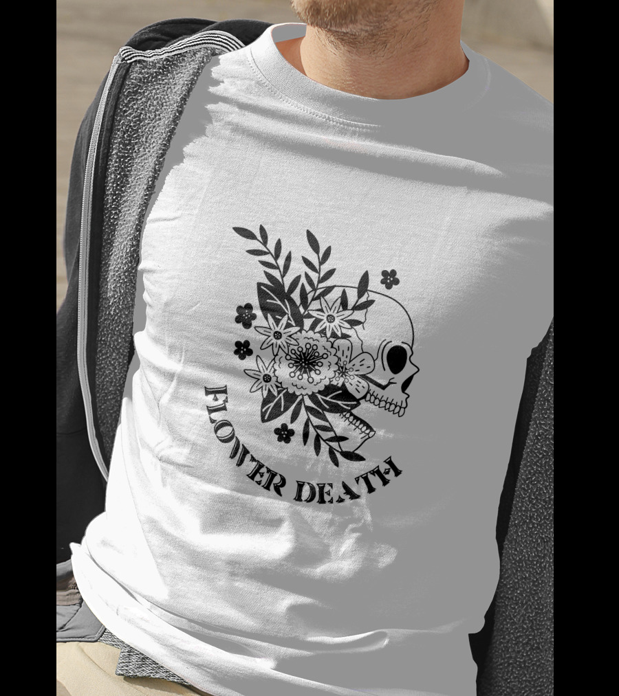 Flower Death Skull Botanical T-Shirt