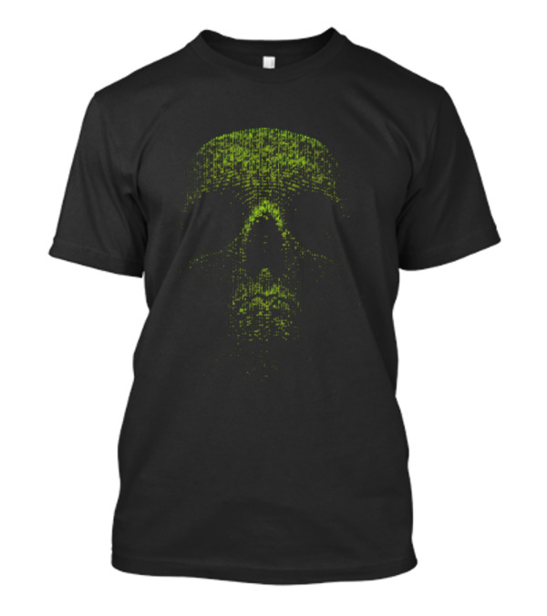 Hacker Skull Digital Code Matrix T-Shirt