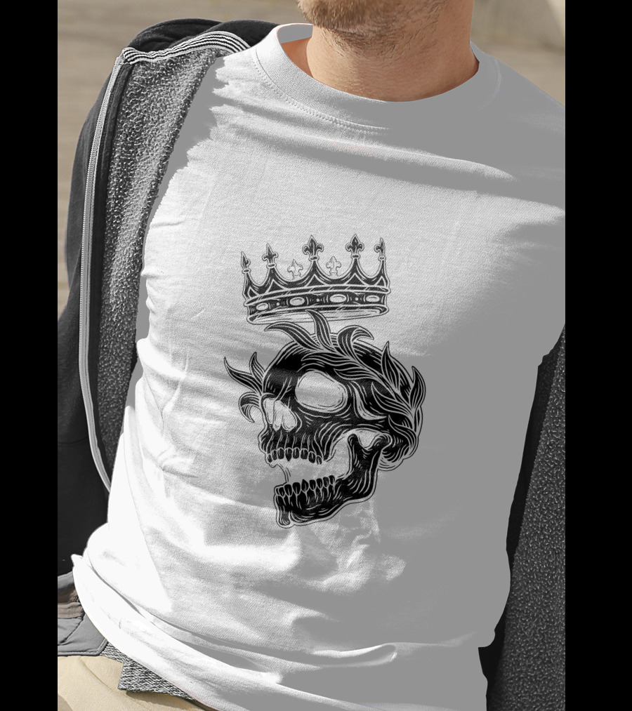 King Skull Crowned With Gothic Royalty T-Shirt