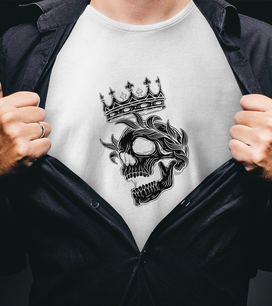 King Skull Crowned With Gothic Royalty T-Shirt