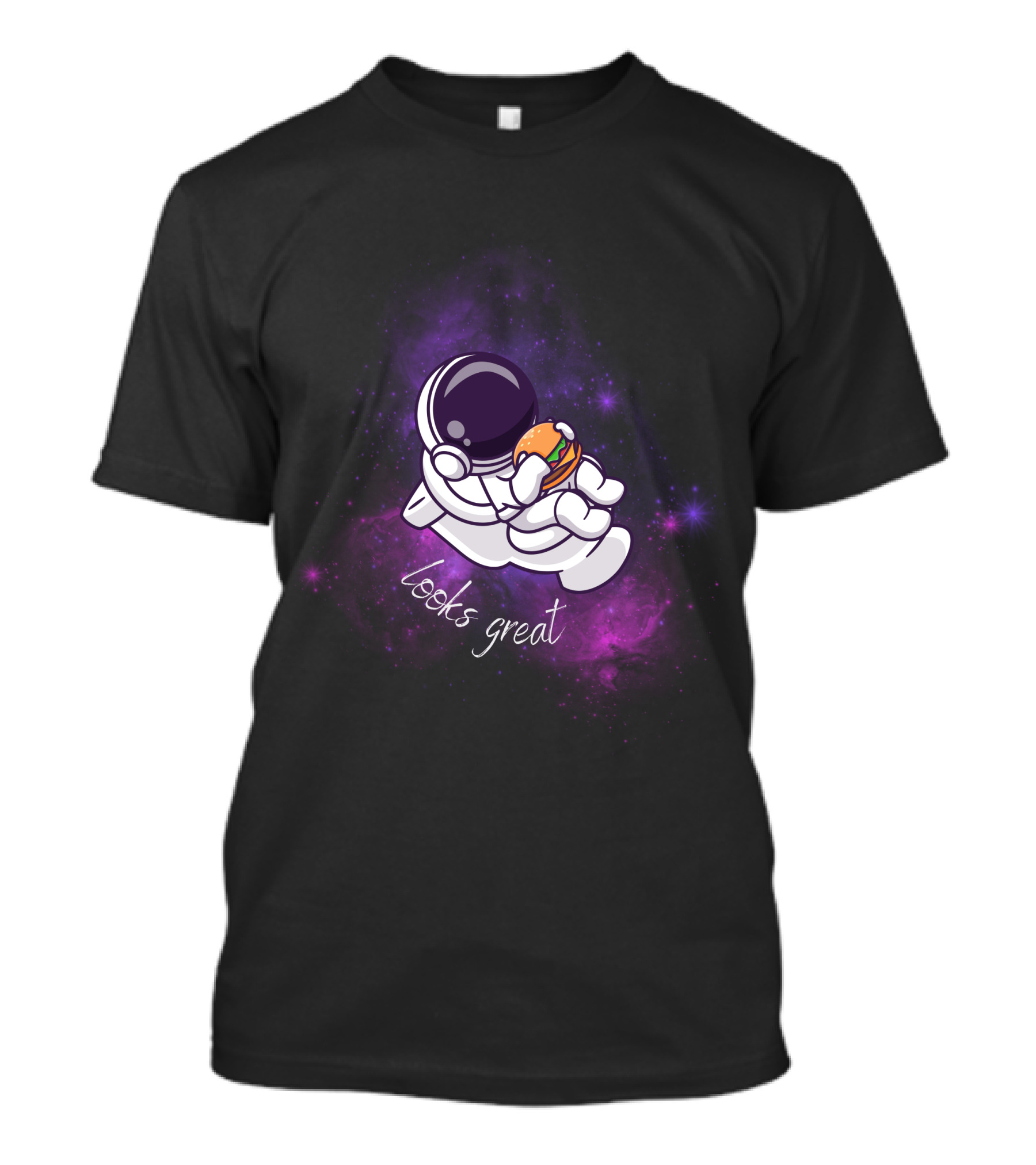 Astronaut Looks Great With Burger In Space T-Shirt