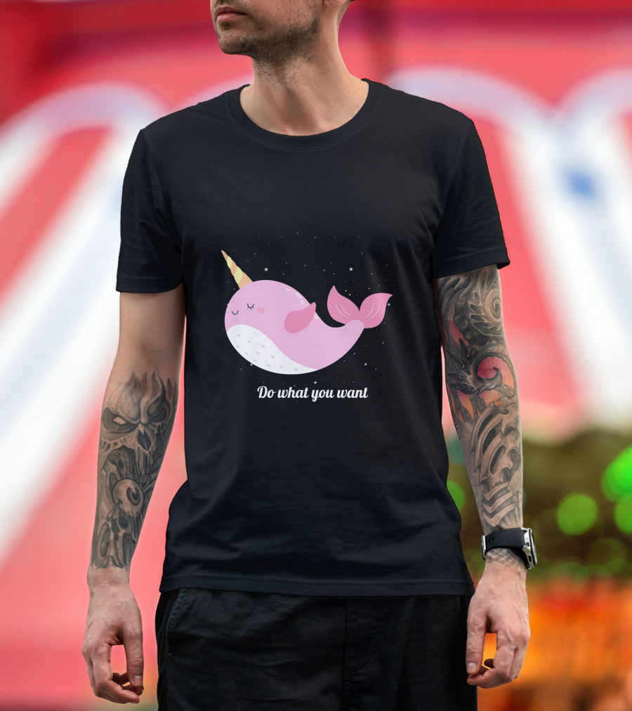 Do What You Want Narwhal Stars T-Shirt