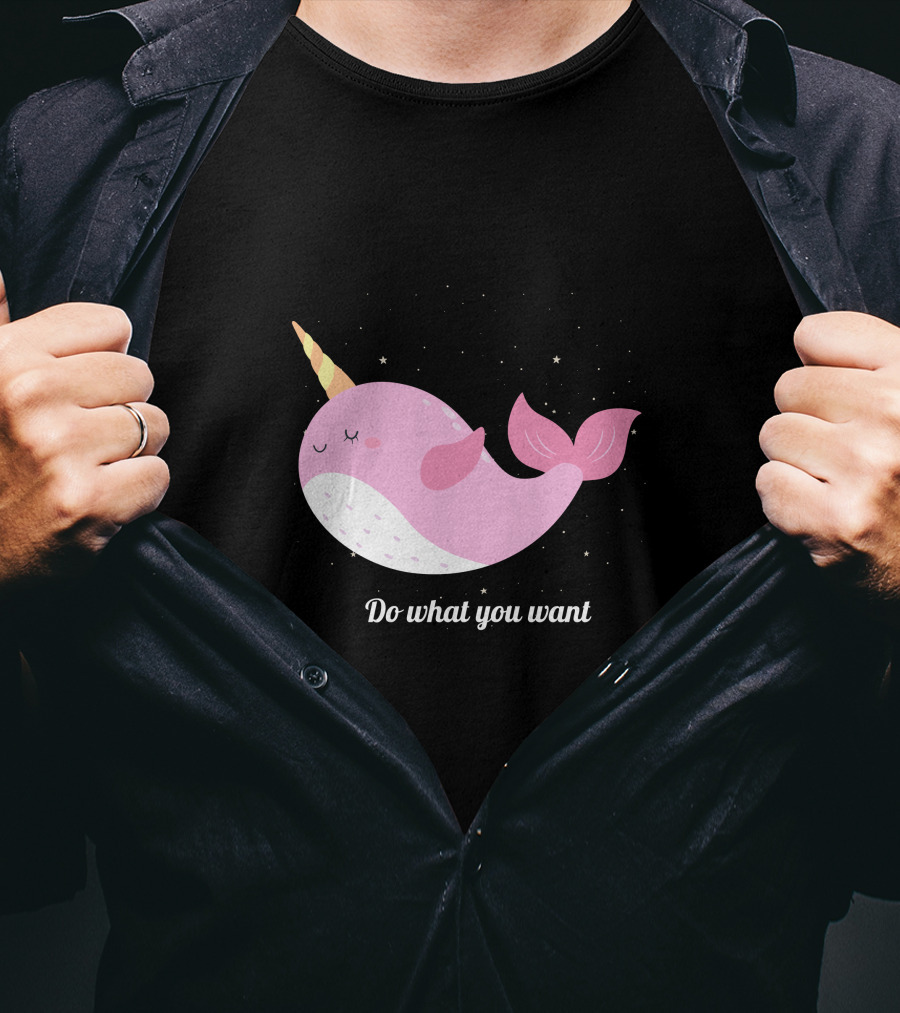 Do What You Want Narwhal Stars T-Shirt