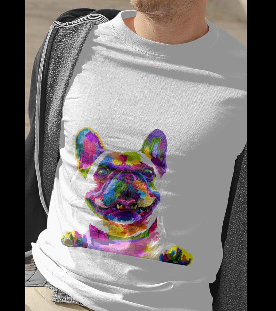 Colorful Dog Pop Art French Bulldog T-Shirt
