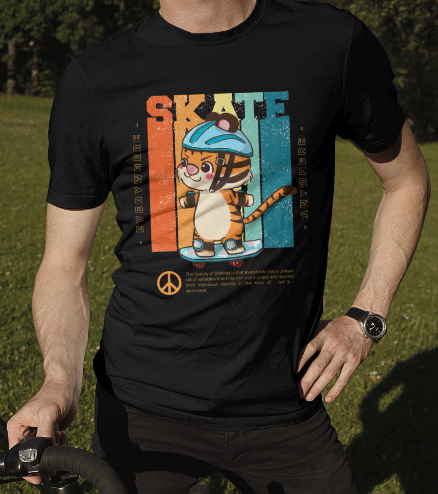 SKATE Everywhere Anywhere Tiger T-Shirt