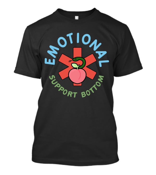 EMOTIONAL SUPPORT BOTTOM Snake Peach T-Shirt