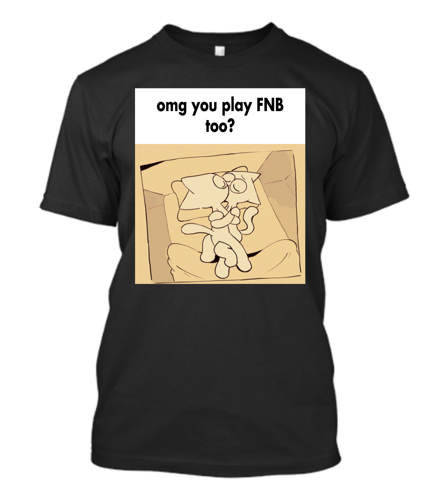Omg You Play FNB Too Kissing Cartoon Characters In Box T-Shirt