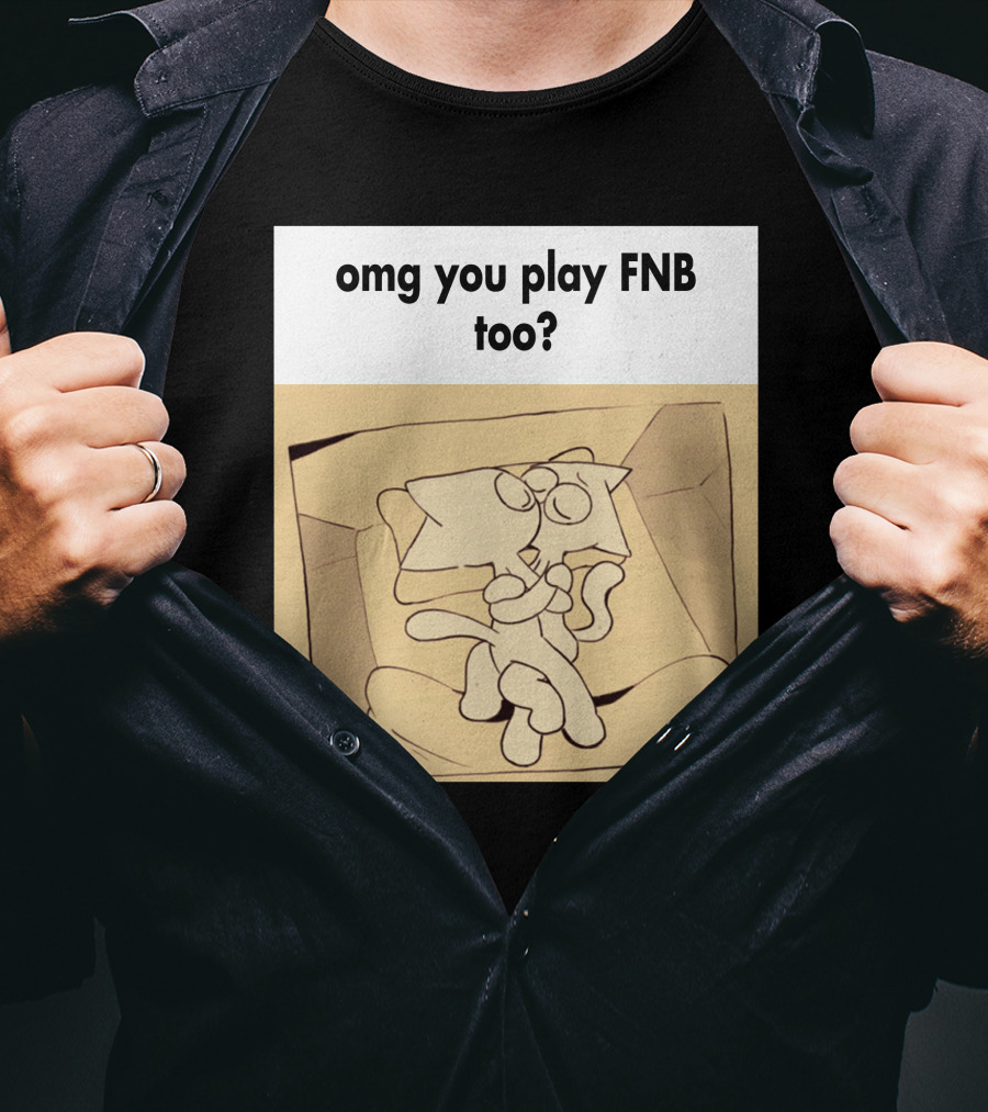 Omg You Play FNB Too Kissing Cartoon Characters In Box T-Shirt