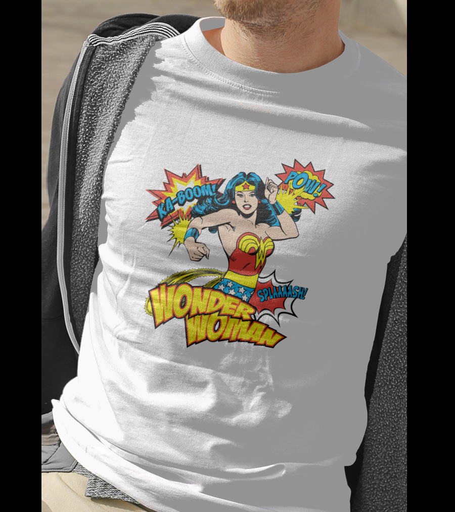 Wonder Woman DC Comics Ka-Boom Pow Splaash T-Shirt