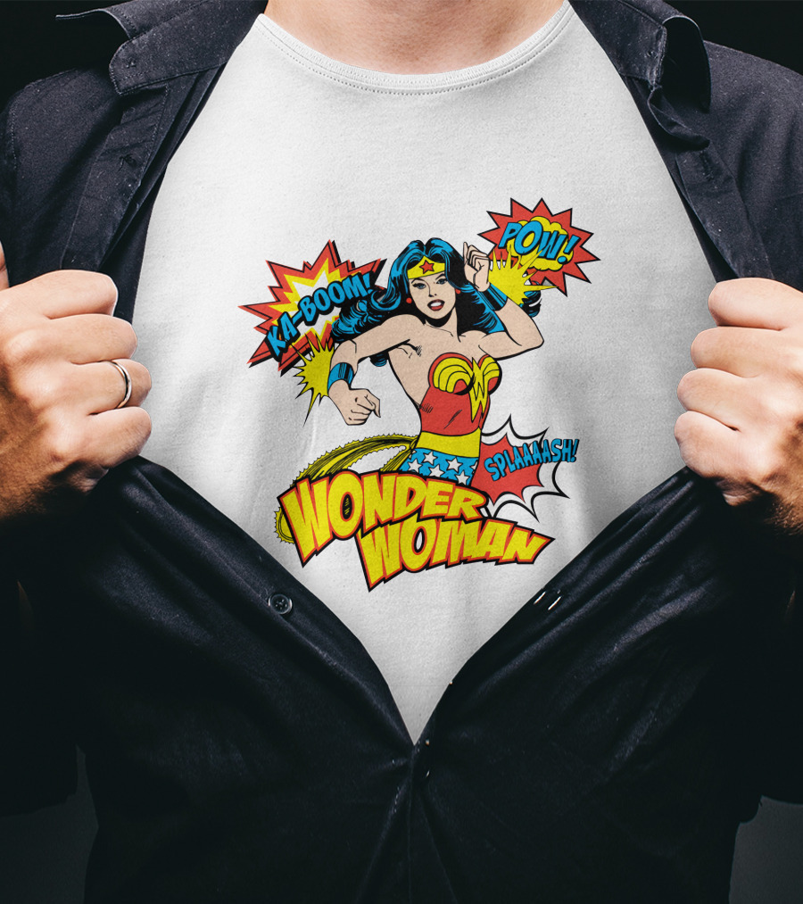 Wonder Woman DC Comics Ka-Boom Pow Splaash T-Shirt