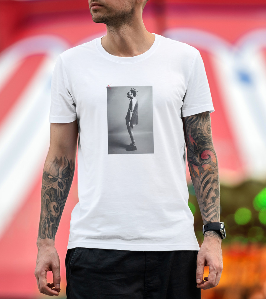 Yb Weird Edgy Black and White Punk Aesthetic T-Shirt