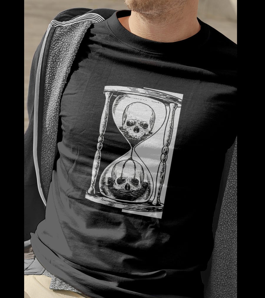 Skull Hourglass Timeless Symbolism T-Shirt