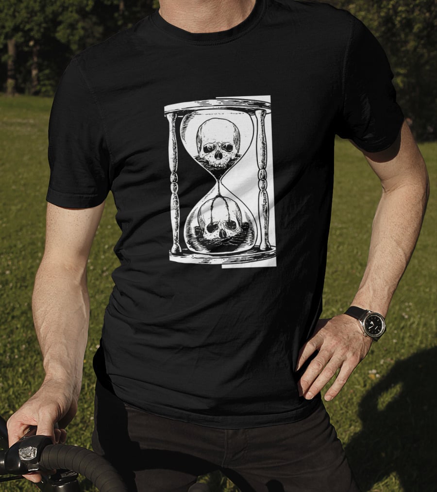 Skull Hourglass Timeless Symbolism T-Shirt