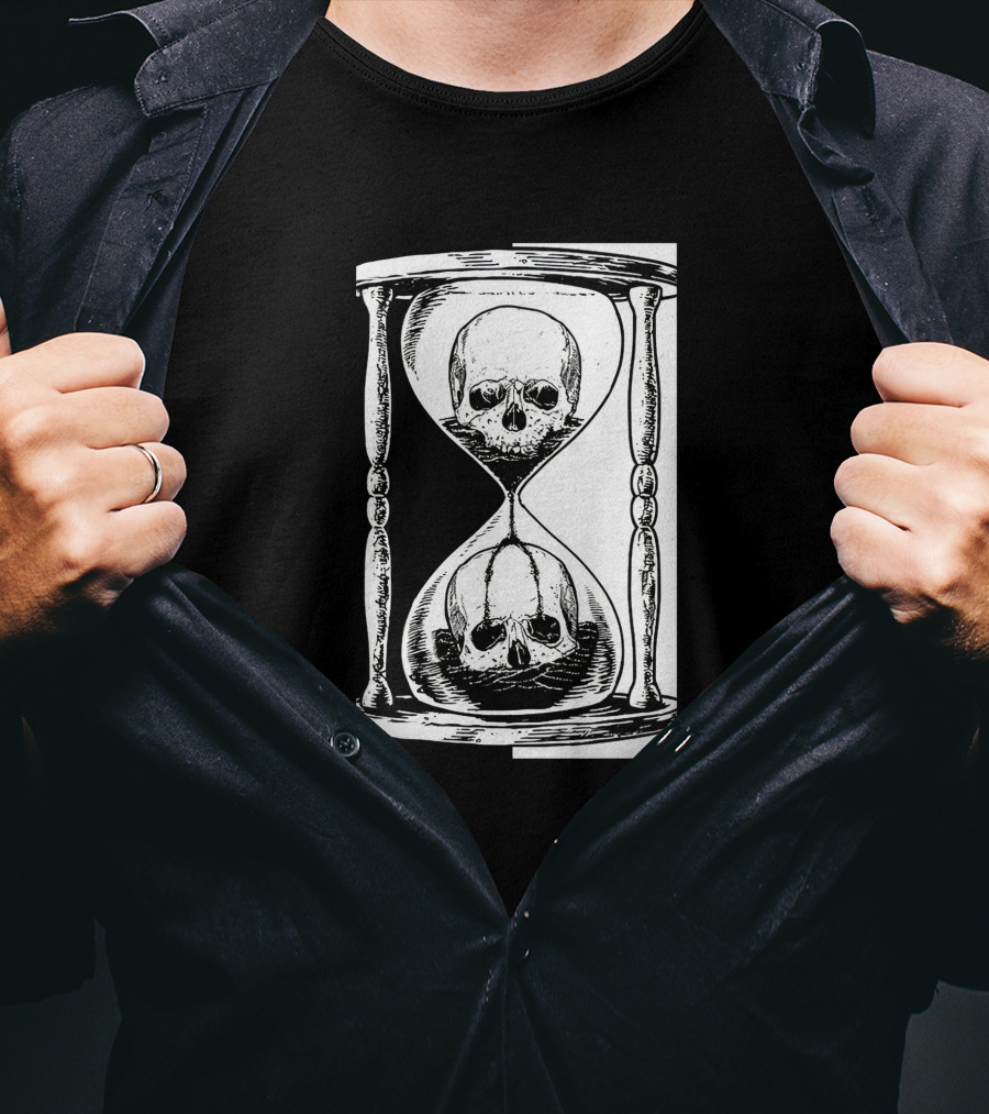 Skull Hourglass Timeless Symbolism T-Shirt