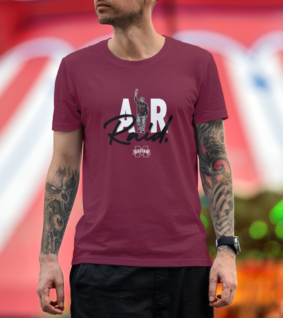 Mike Leach MSU Air Raid Football T-Shirt
