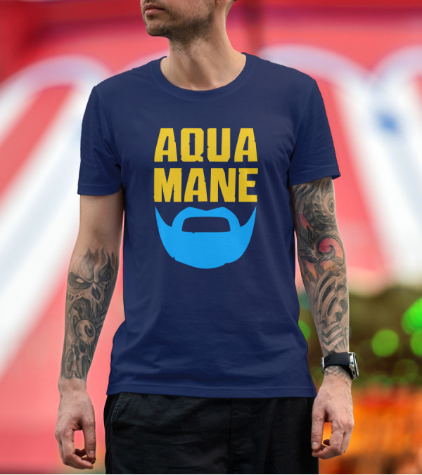 Premium T-Shirt: Aqua Mane Iconic Blue Beard T-Shirt Aqua Mane Iconic Blue Beard T-Shirt