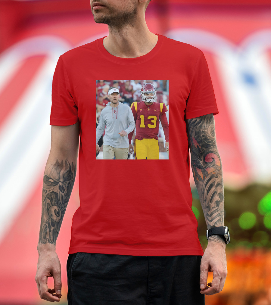 Lincoln Riley and Caleb Williams USC Football Collaboration T-Shirt