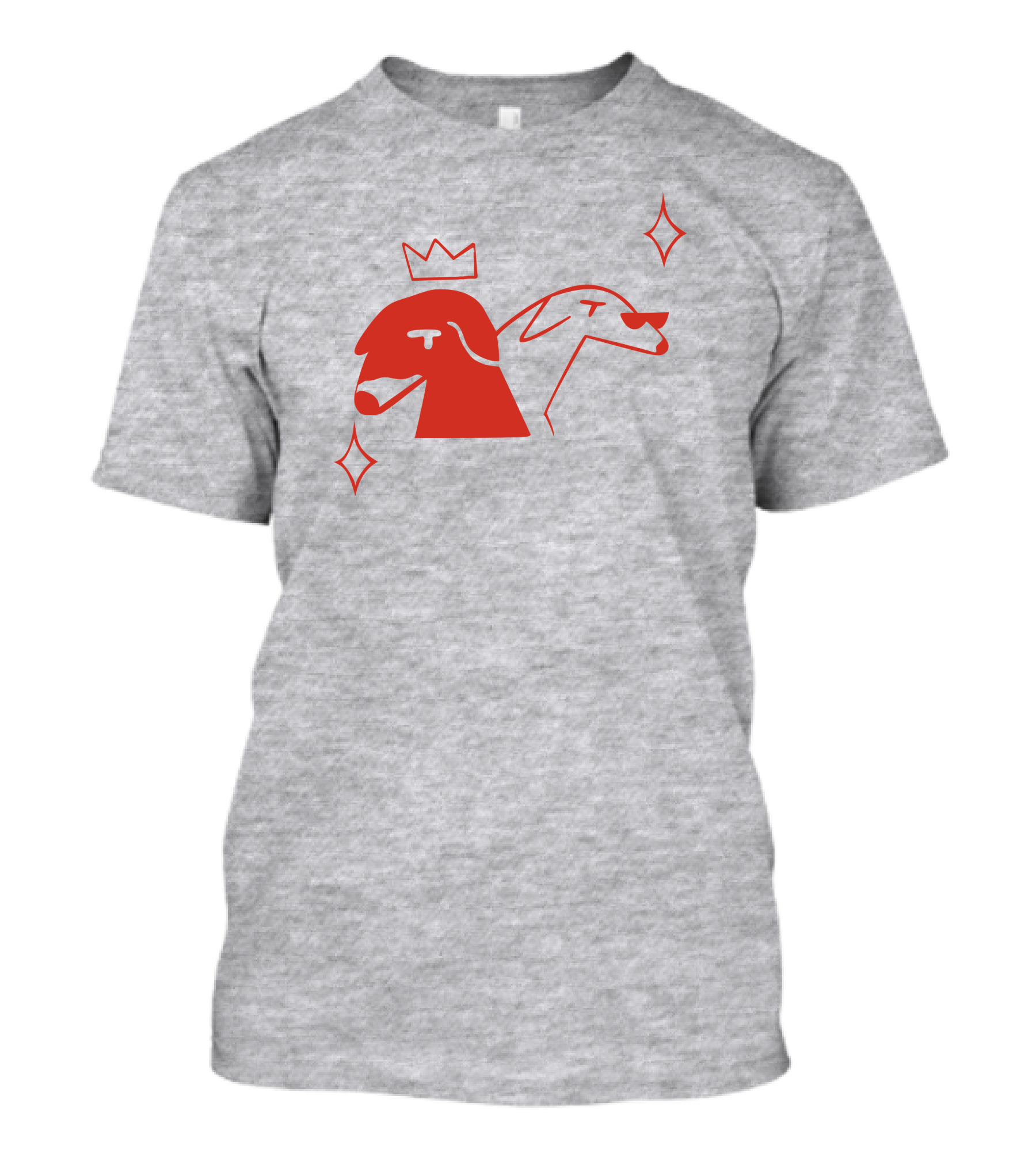 Walter And Betty Crowned Red Dog Duo With Sparkles T-Shirt