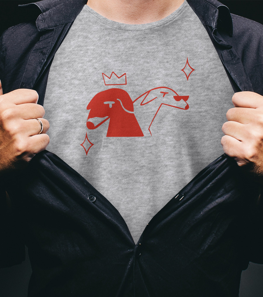 Walter And Betty Crowned Red Dog Duo With Sparkles T-Shirt