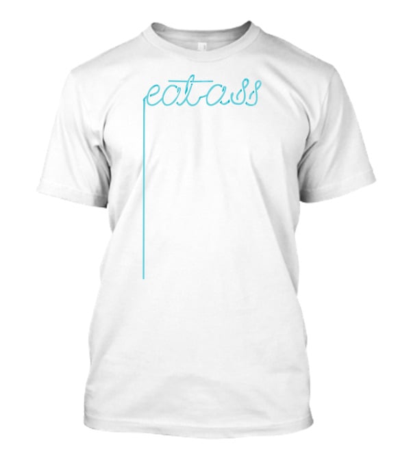 Waterparks Eat Ass Neon Blue Scrawl T-Shirt
