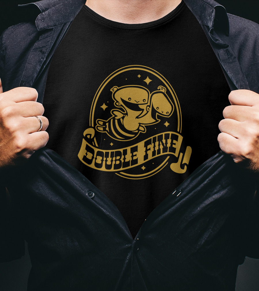 Double Fine Golden Two Headed Baby T-Shirt