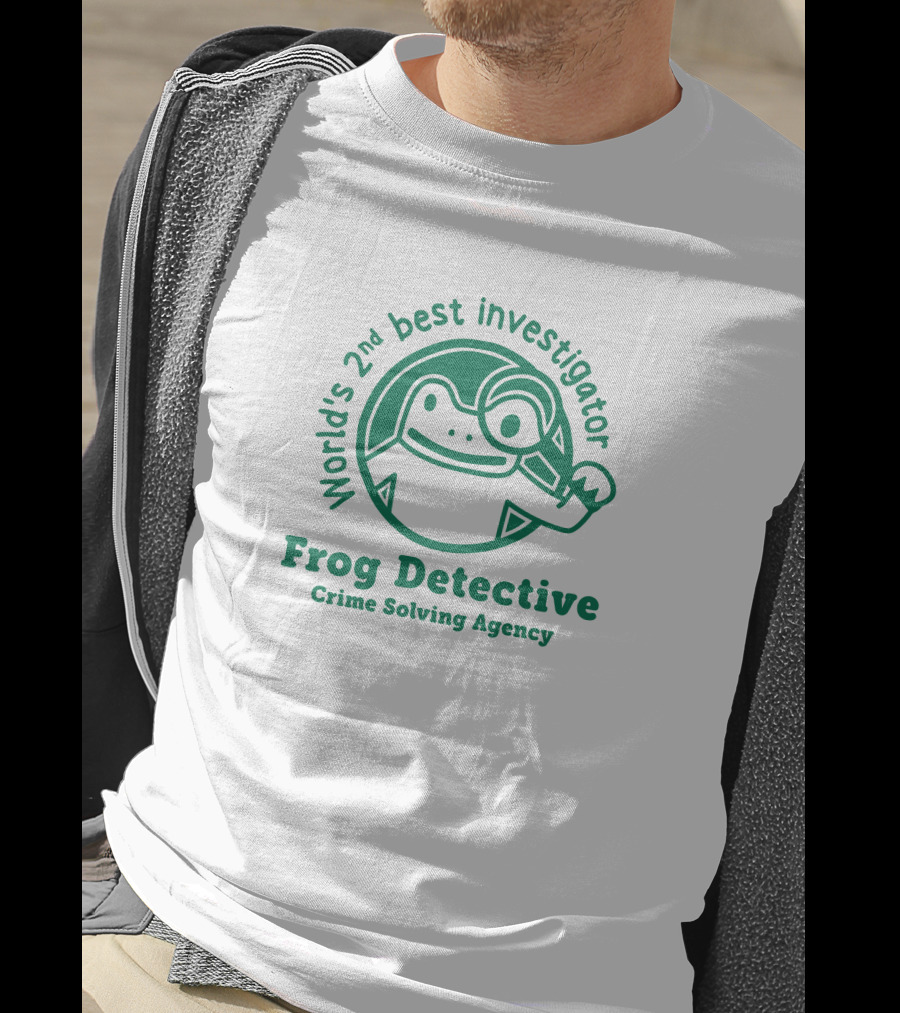 World's 2nd Best Investigator Frog Detective Crime Solving Agency T-Shirt