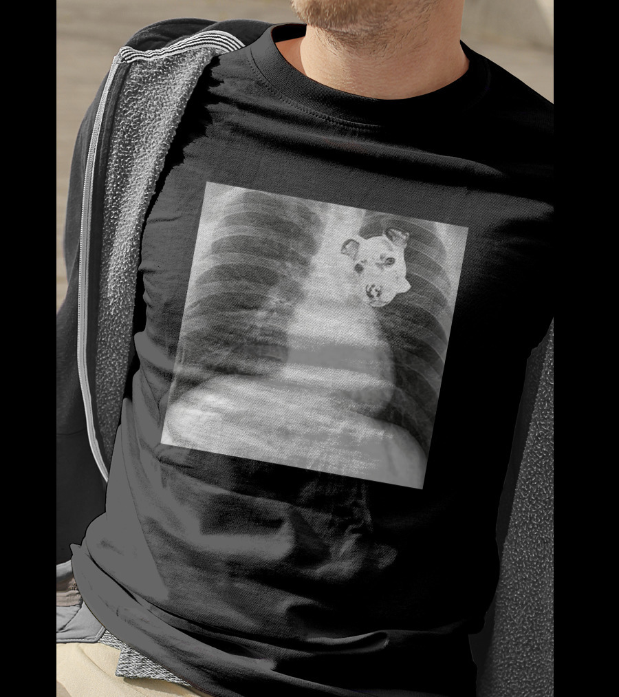 Dawg In Him X-Ray Puppy Chest Image T-Shirt