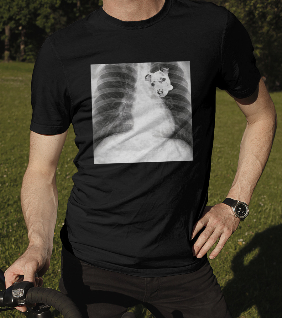 Dawg In Him X-Ray Puppy Chest Image T-Shirt