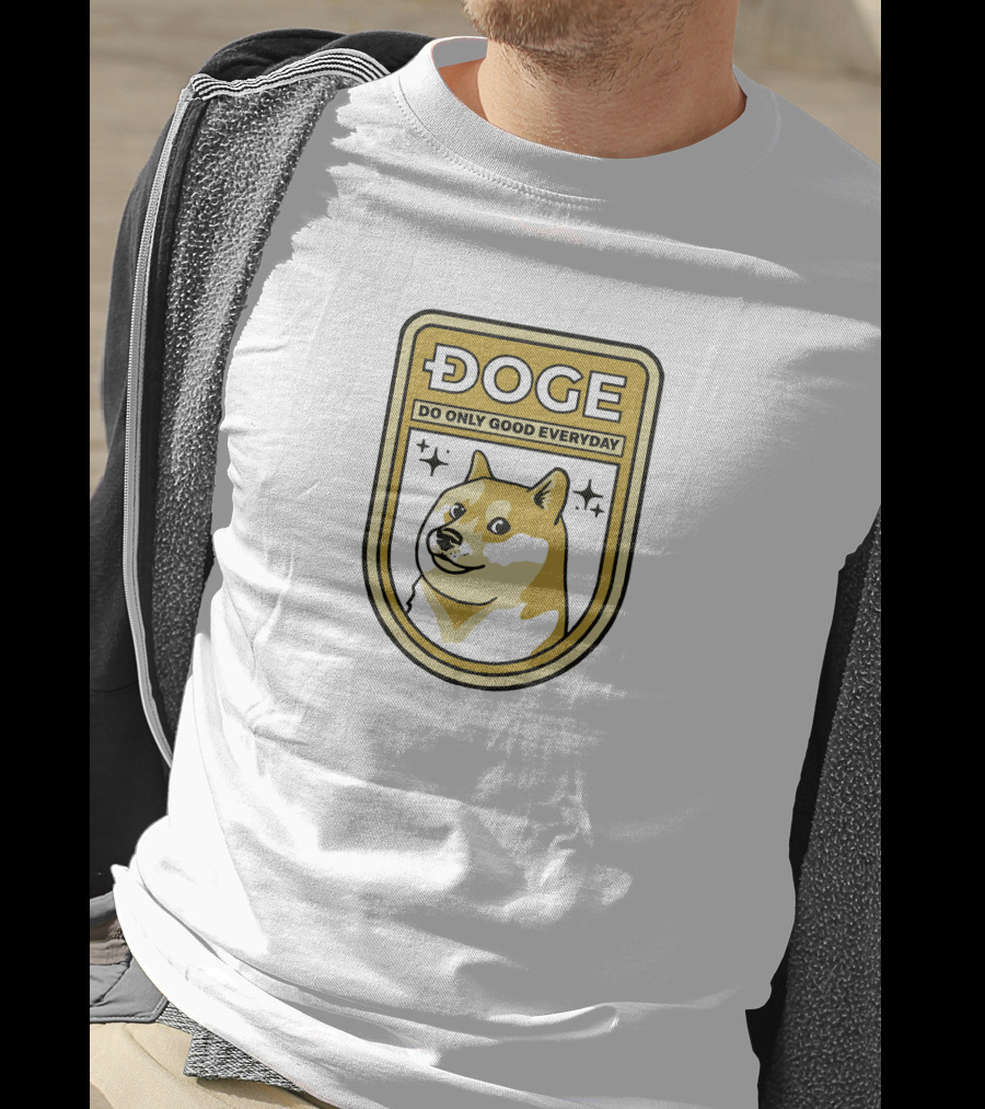Doge Do Only Good Everyday Badge T-Shirt