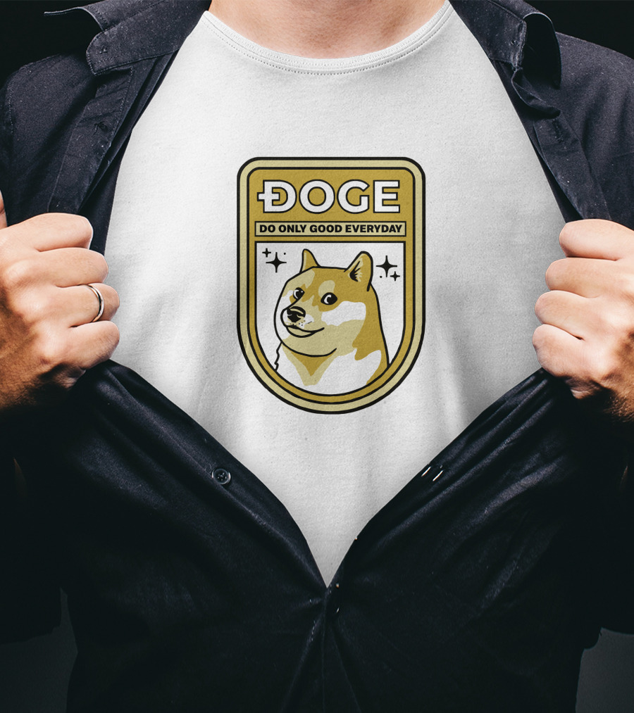 Doge Do Only Good Everyday Badge T-Shirt