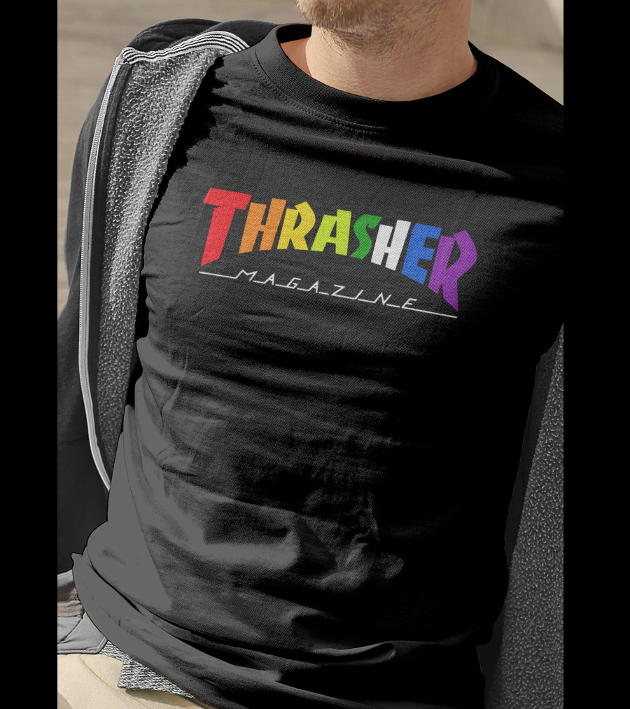 Thrasher Magazine Pride Rainbow Colors T-Shirt