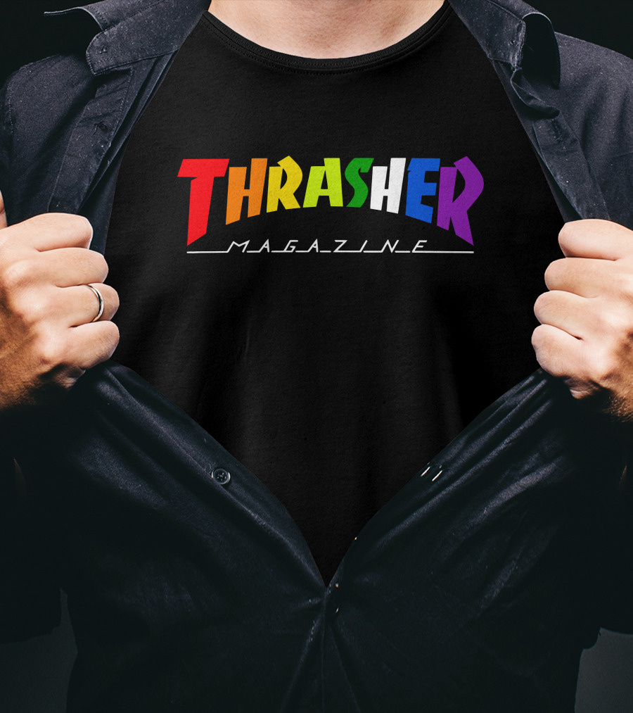 Thrasher Magazine Pride Rainbow Colors T-Shirt