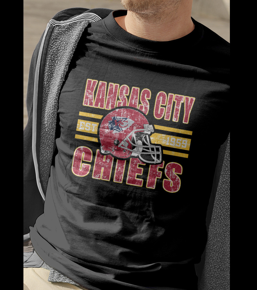 Kansas City Chiefs EST 1959 Helmet T-Shirt