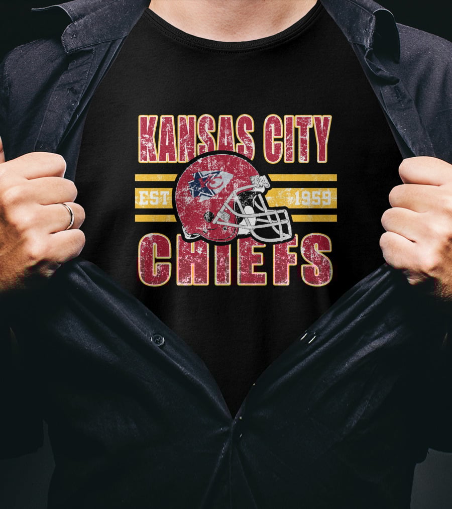 Kansas City Chiefs EST 1959 Helmet T-Shirt