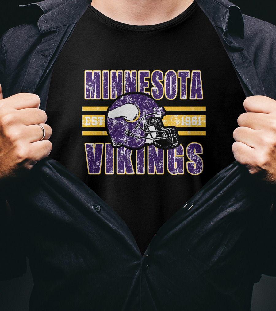 Minnesota Vikings Est 1961 Helmet DS0003-2D 18 T-Shirt
