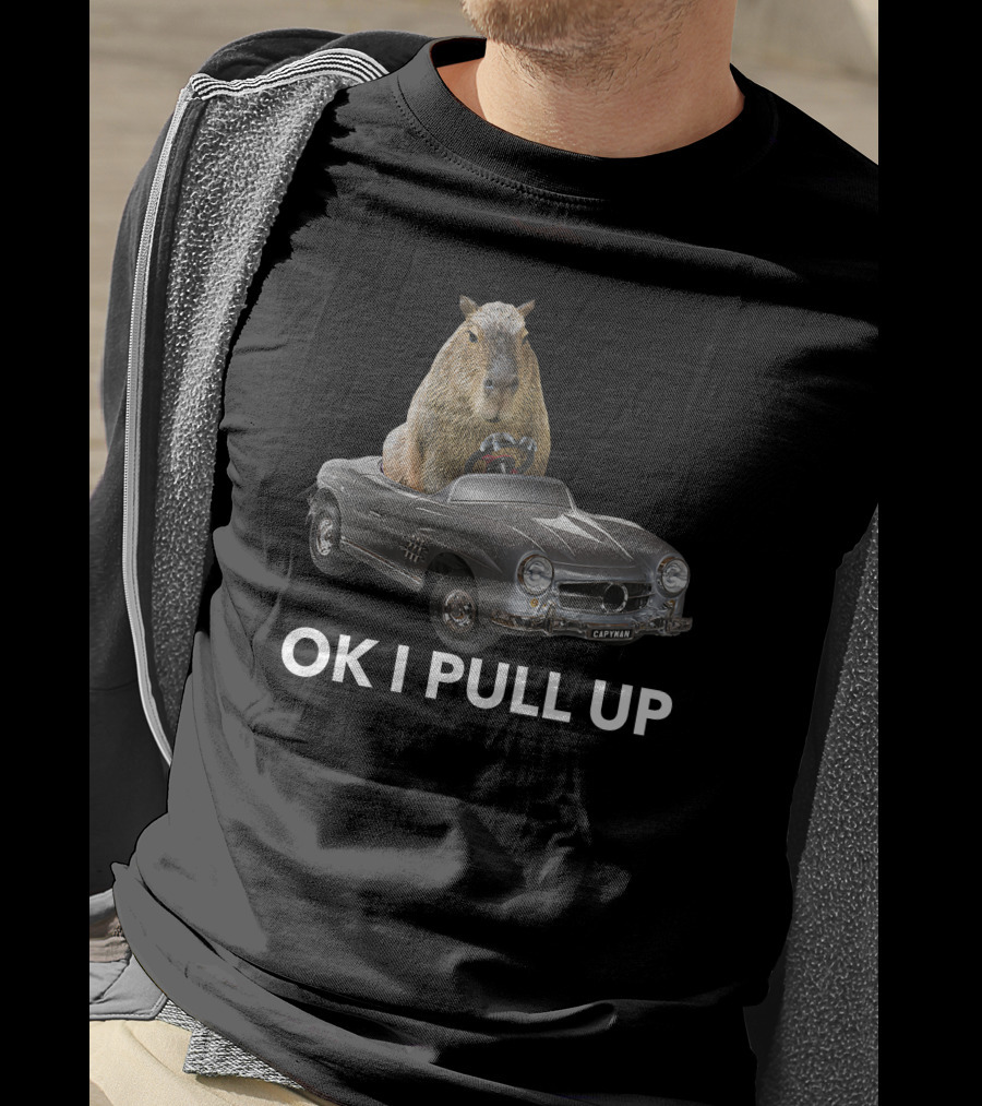 Capybaraman Driving Mercedes Capy Car T-Shirt