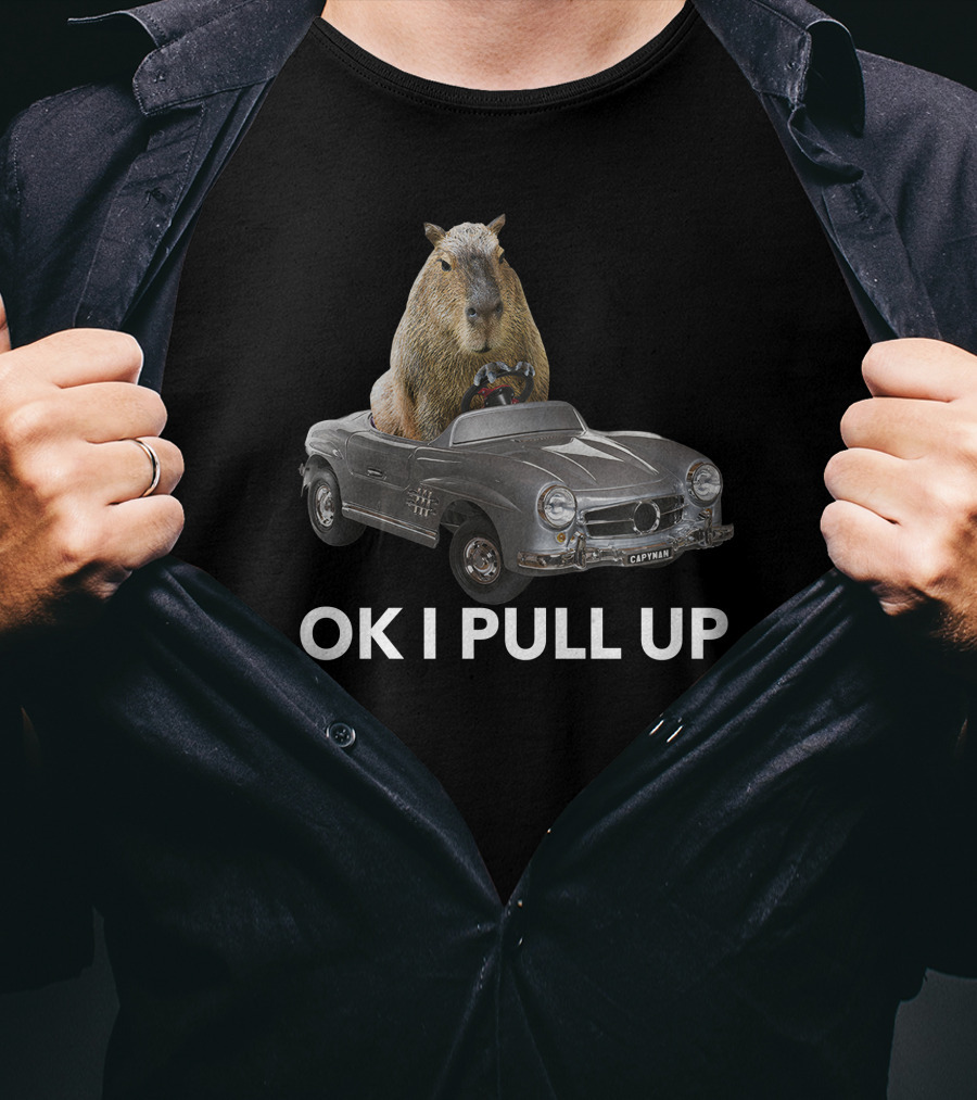 Capybaraman Driving Mercedes Capy Car T-Shirt