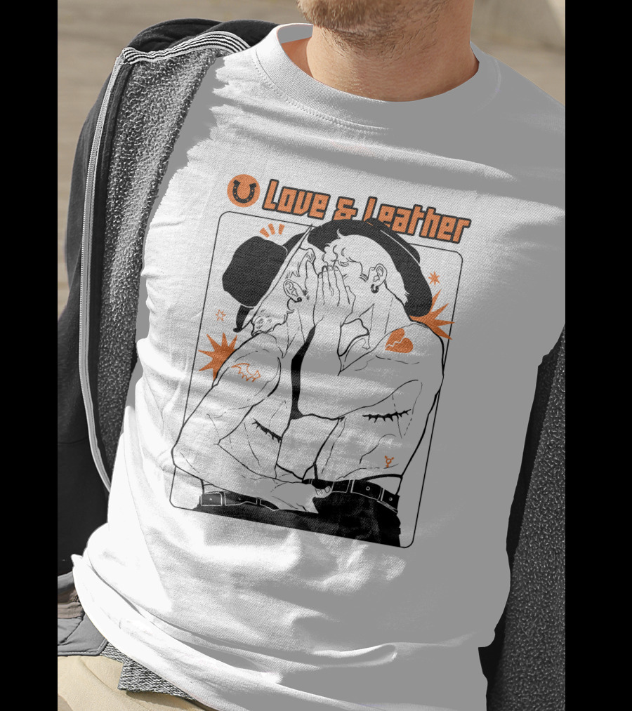 Love And Leather Noahdea Romantic Embrace T-Shirt