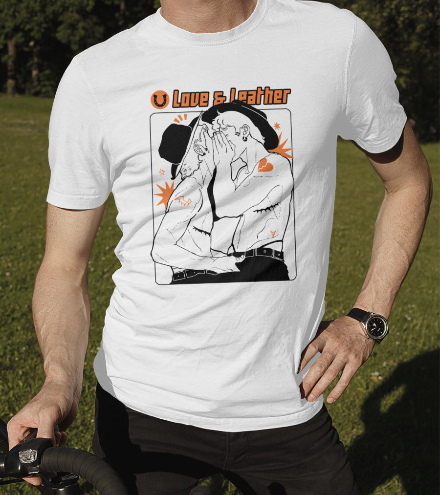 Love And Leather Noahdea Romantic Embrace T-Shirt