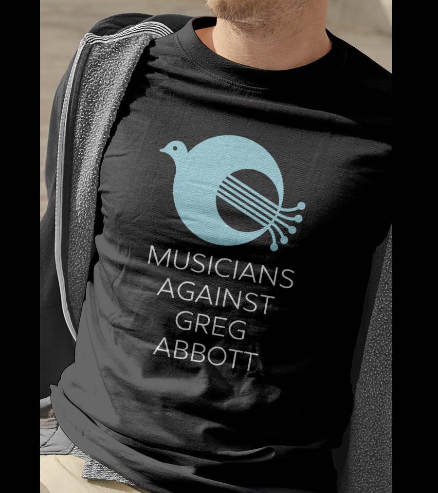 Musicians Against Greg Abbott George Mallas Peace Bird T-Shirt