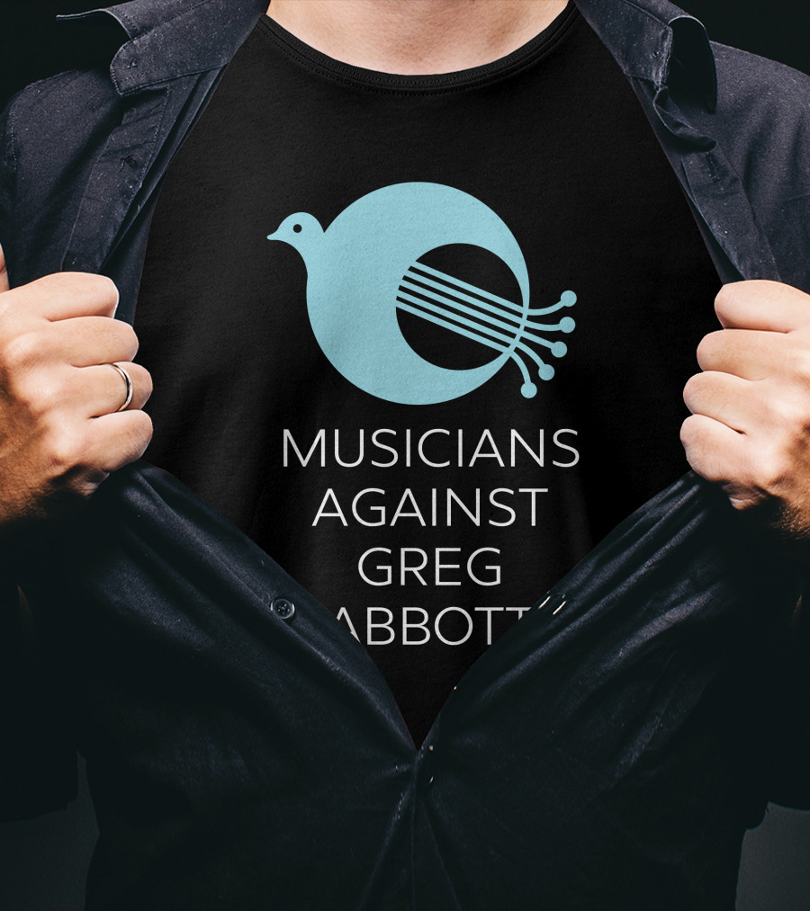 Musicians Against Greg Abbott George Mallas Peace Bird T-Shirt