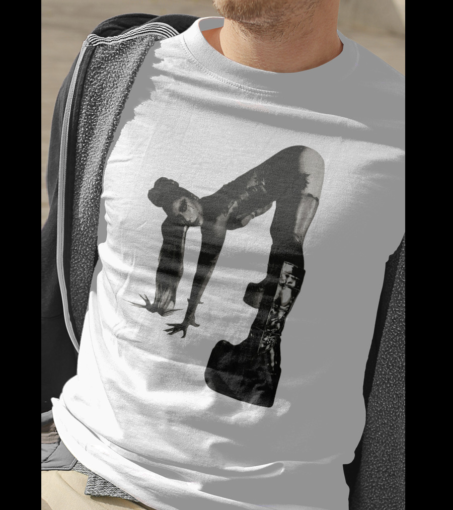 Lady Gaga Chromatica Black And White Striking Pose Platform Boots T-Shirt
