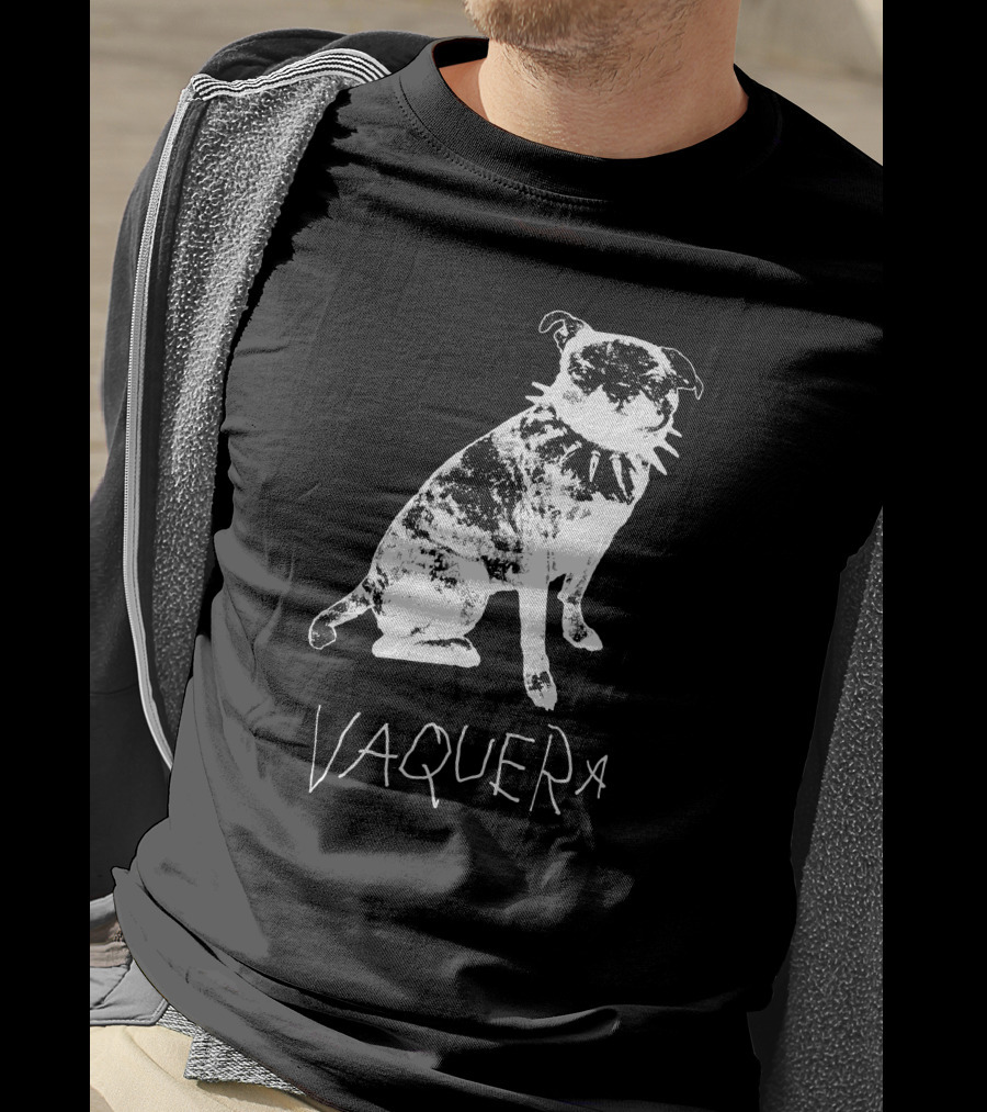 Vaquera Punk Dog Cowboy Hat Bandana Bold Attitude T-Shirt