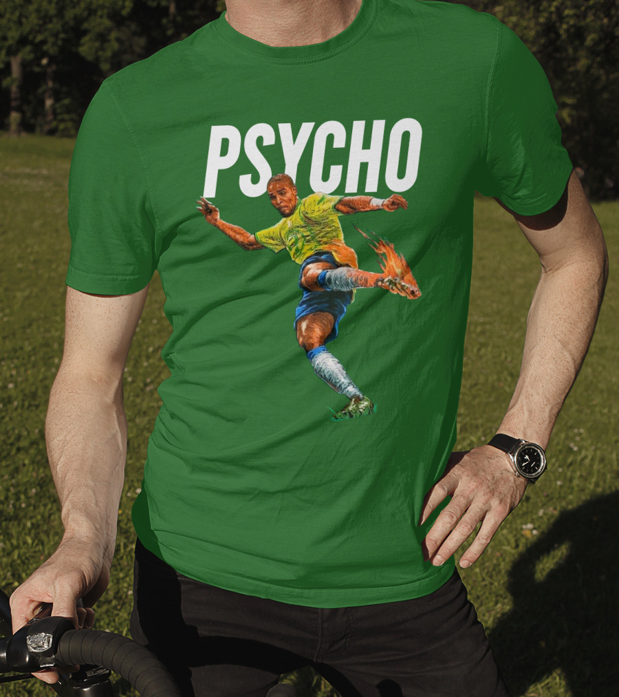 Adriano Psycho Soccer Kick With Flaming Shoe T-Shirt