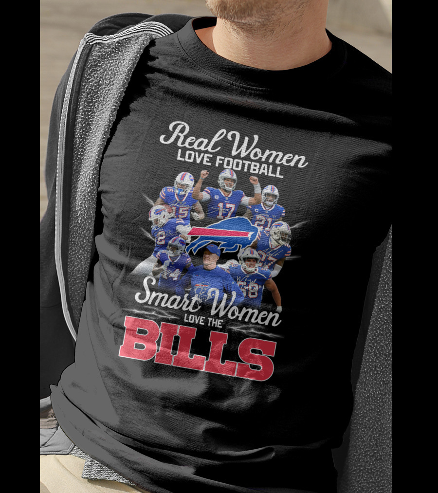 Real Women Love Football Smart Women Love The Buffalo Bills T-Shirt