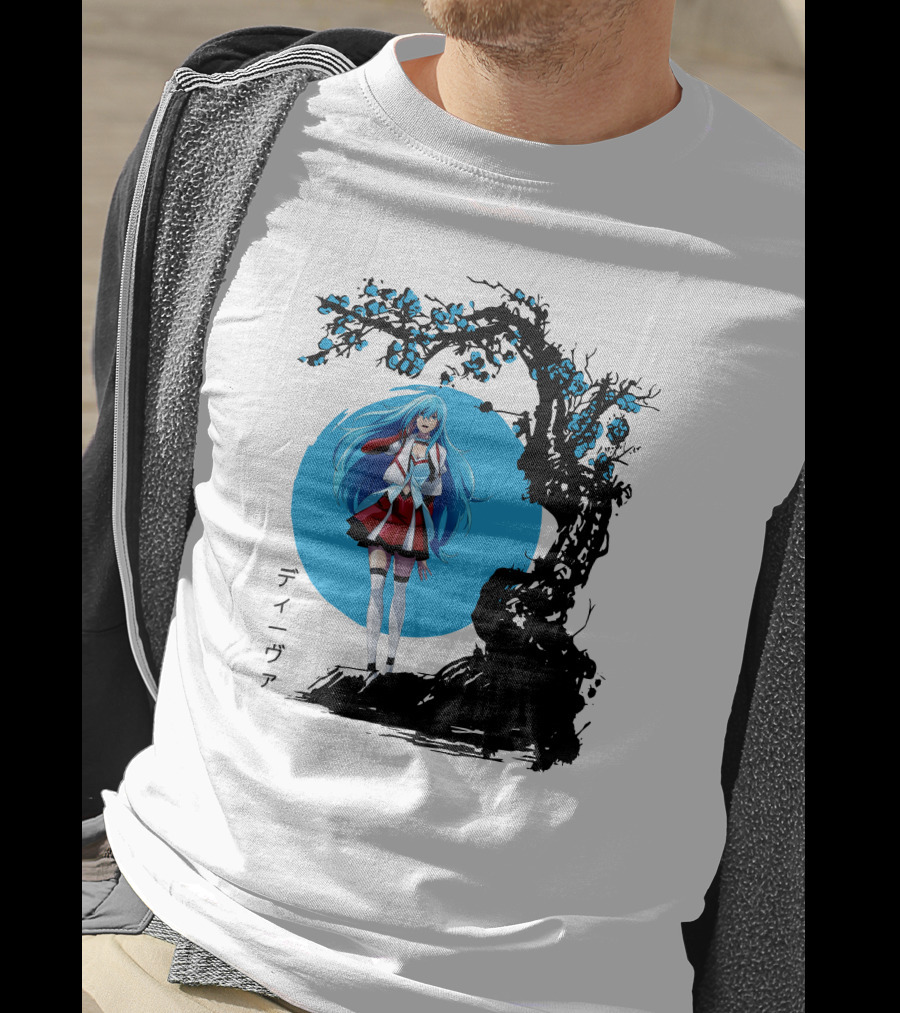 Vivy Fluorite Eye’s Song Blue Moon Anime Diva Character Sakura Tree T-Shirt