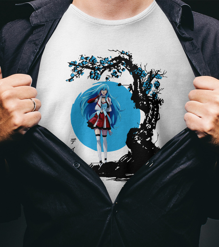 Vivy Fluorite Eye’s Song Blue Moon Anime Diva Character Sakura Tree T-Shirt