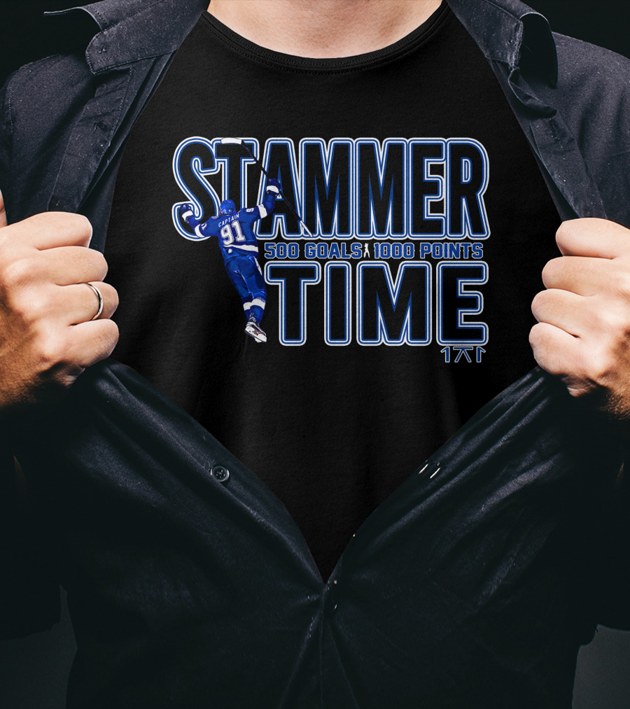 Stammer Time 500 Goals 1000 Points 91 Captain T-Shirt